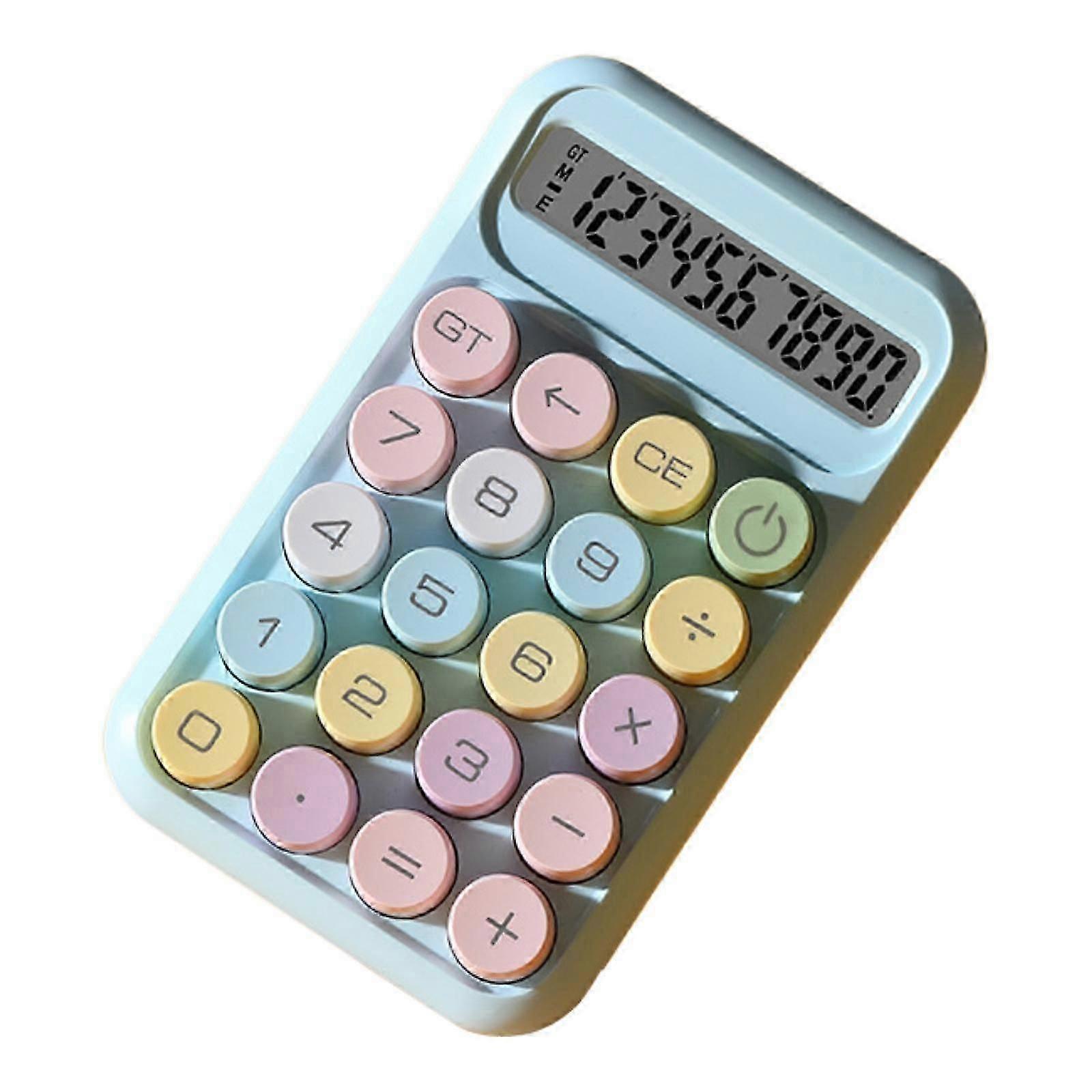 10 Digit Calculator Basic Pocket Calculator Desk Accessory Stationery Portable Mechanical Buttons for Primary School Students