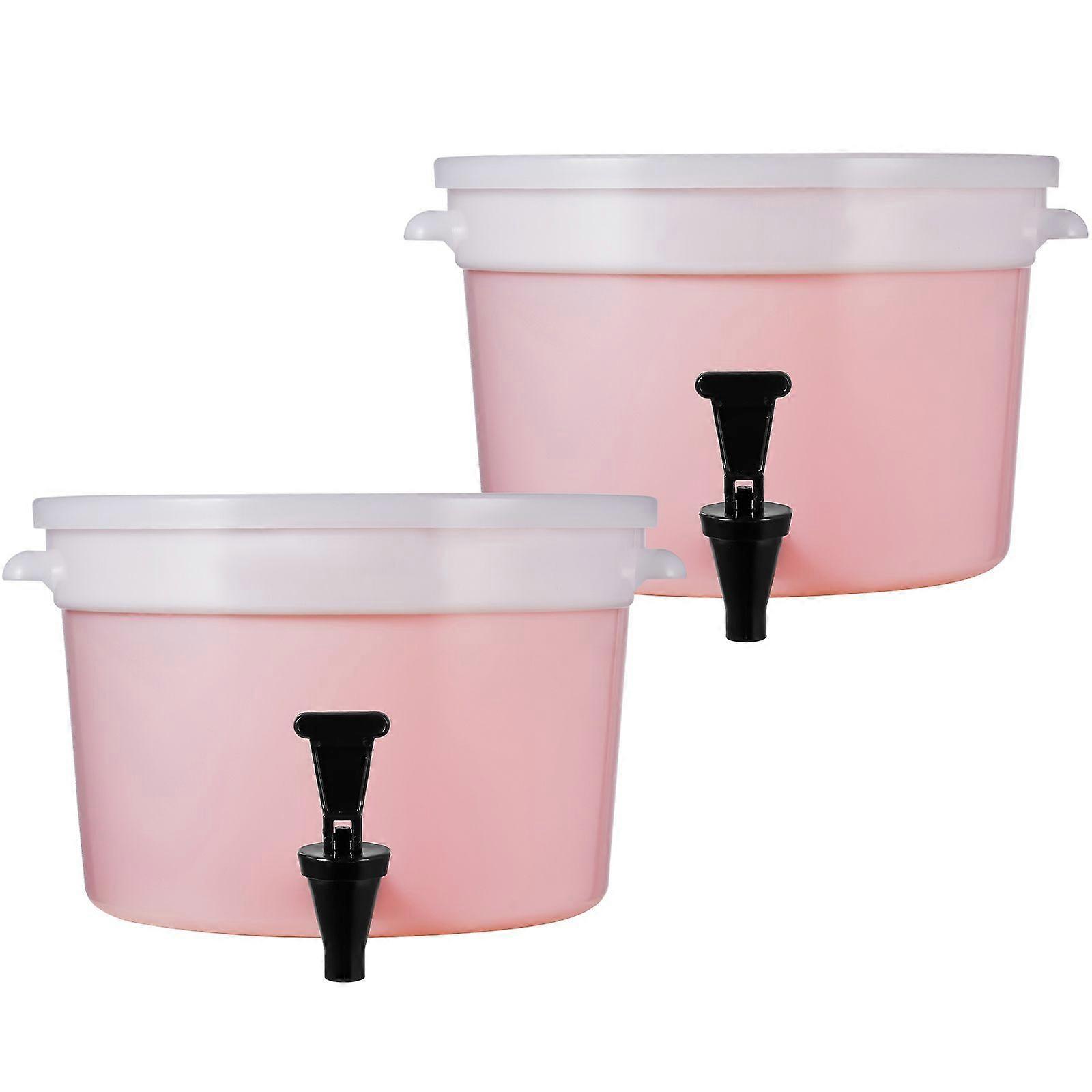 Getränkespender, 3-Gallonen-Getränkespender für Partys, mit Zapfhahn und Deckel, Eistee-Limonadensaft-Wasserspender, 2er-Pack