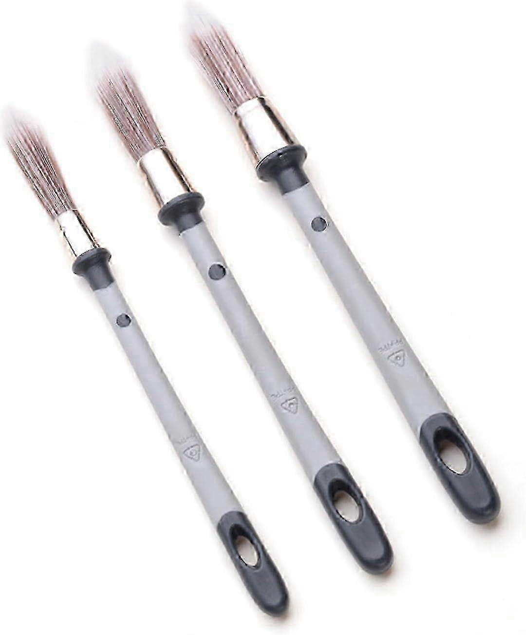 3 PCS Trim Paint Brush Kit 0,4 polegadas 0,5 polegadas 0,6 polegadas Pincéis para paredes Baseboards cantos Retoque Pincéis Detalhamento Casa Pincéis de Pintura Rou