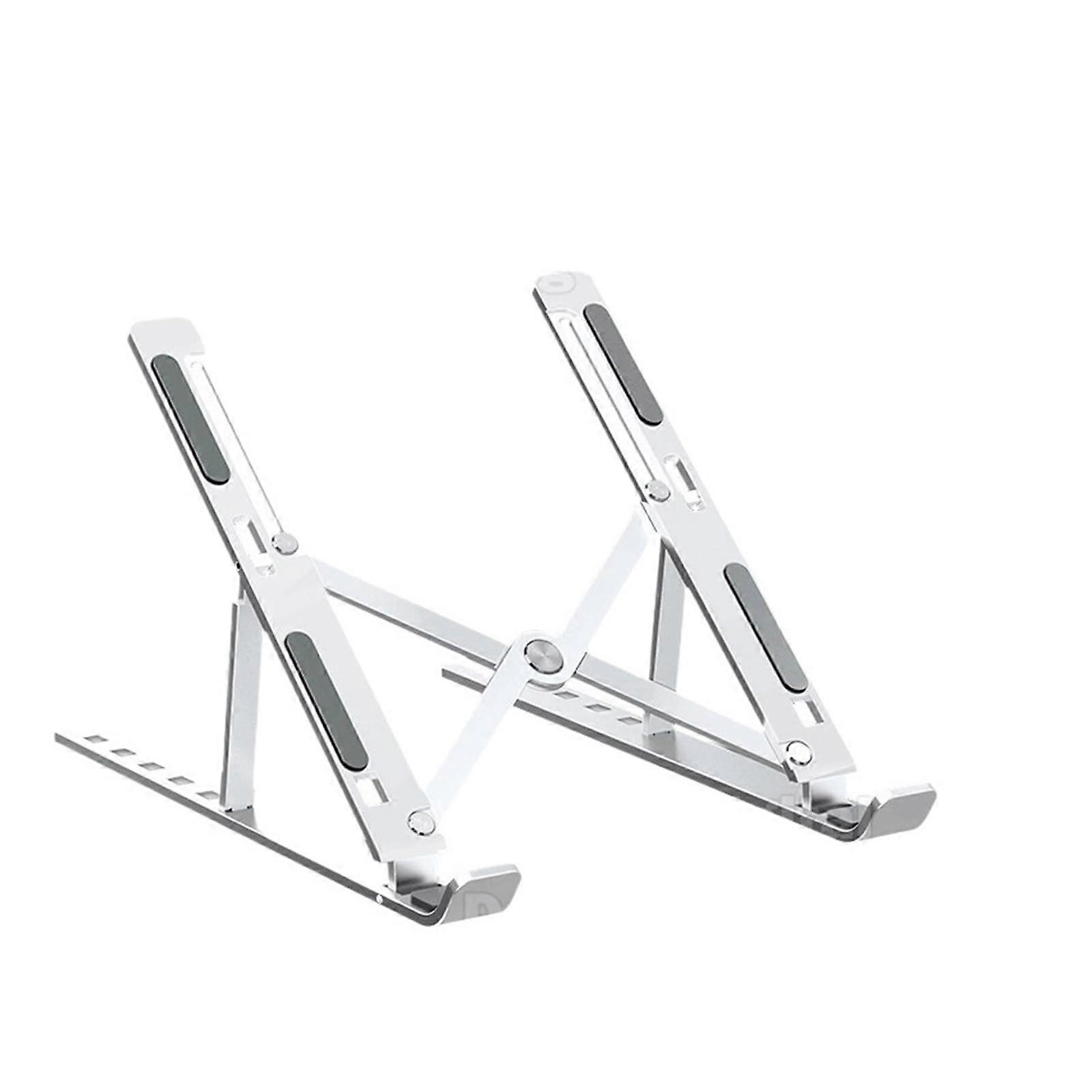 Portable Aluminum Foldable Laptop Stand for 10 to 17 Inch Laptops, Adjustable Height, Lightweight and Compact Design
