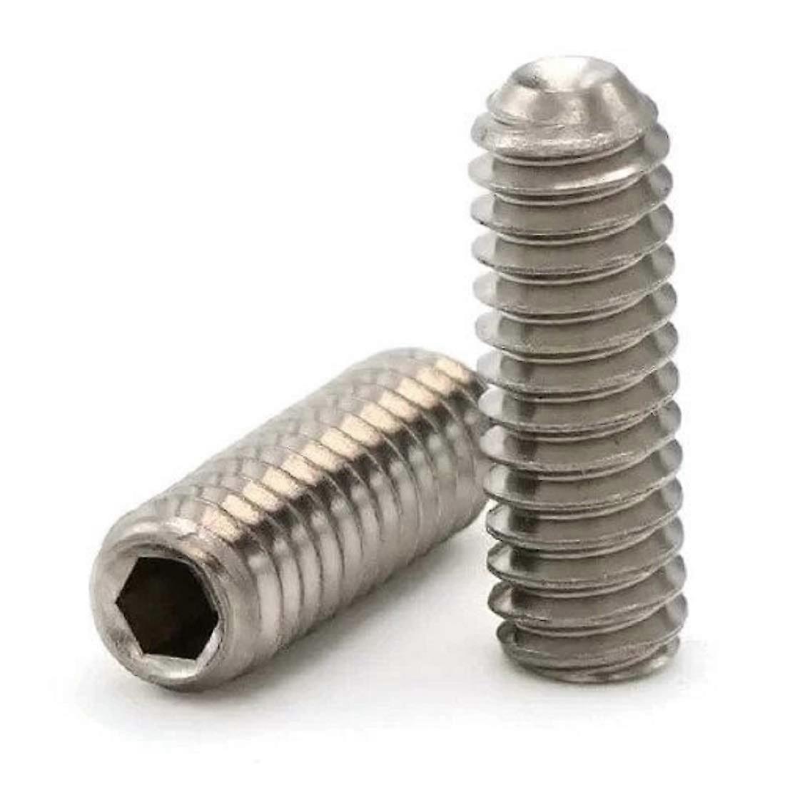 M8-1.25 Metric Socket Set Screws Cup Point A2 Stainless Steel 8mm Length Pack of 25 for Secure Fastening