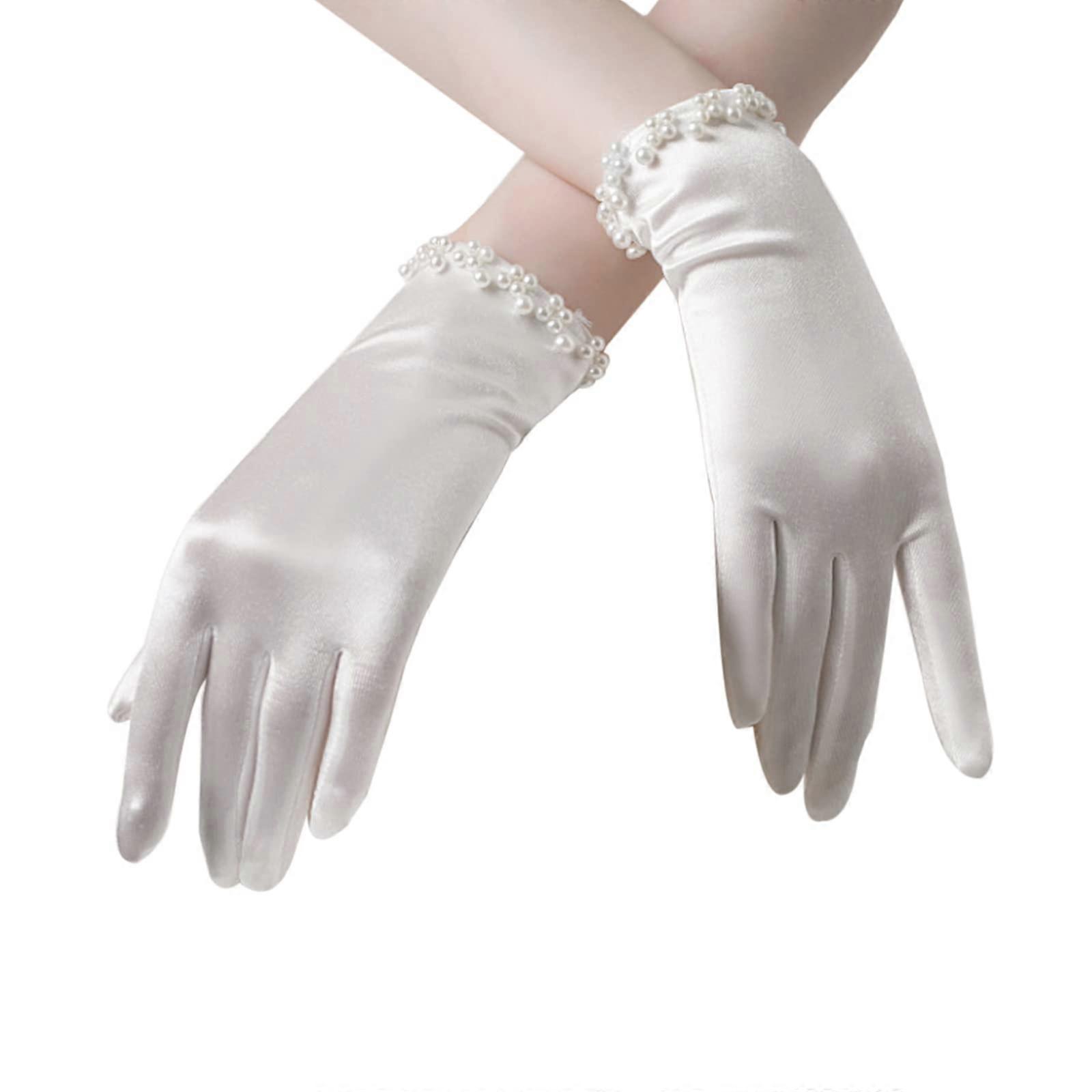Bride Short Gloves For Wedding Opera Style Bridal Gloves For Dance