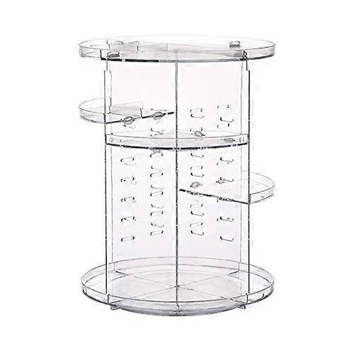 Amnesty Make-Up Regulator Box 360° Rotating Perfume Stand Large Capacity Transparent Bathroom Storage Organizer