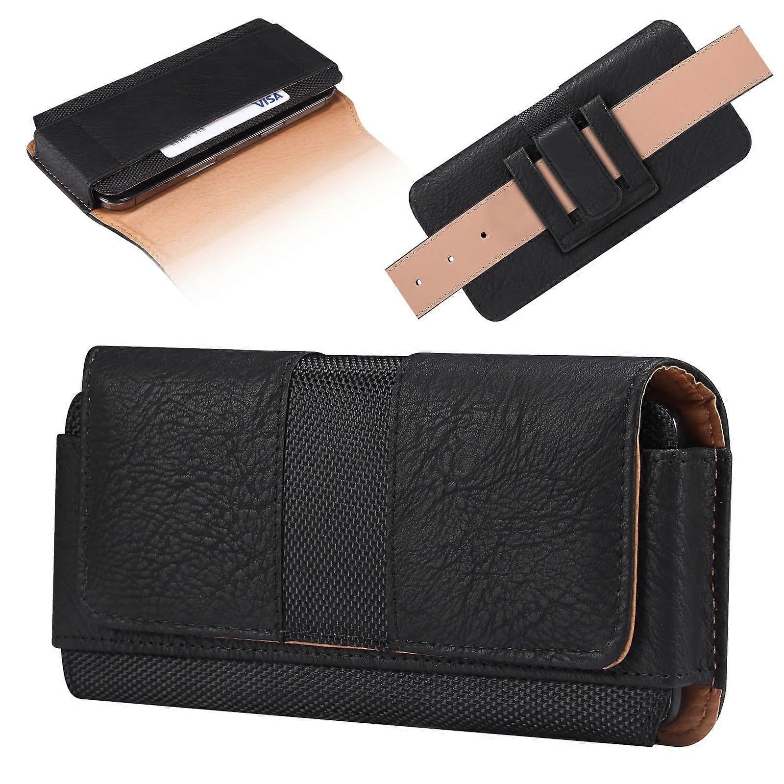 Compatible iPhone 15/14/13/12 Pro Max Plus Belt Clip Holster Case - Easy-to-Use, Durable, Secure Fit, Black