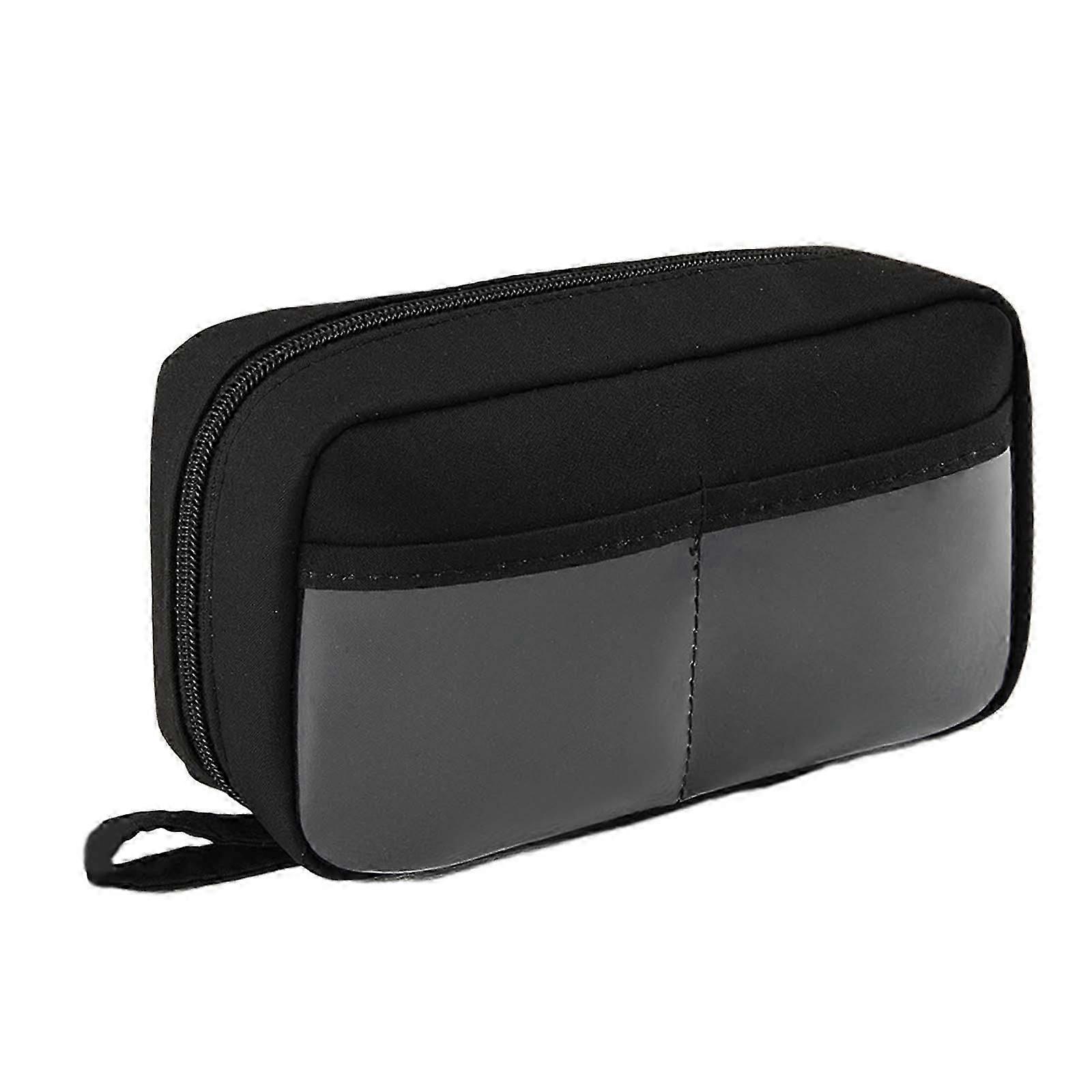 Pencil Pouch Multipurpose with Front Window Portable Stationery Box for Kids Brown