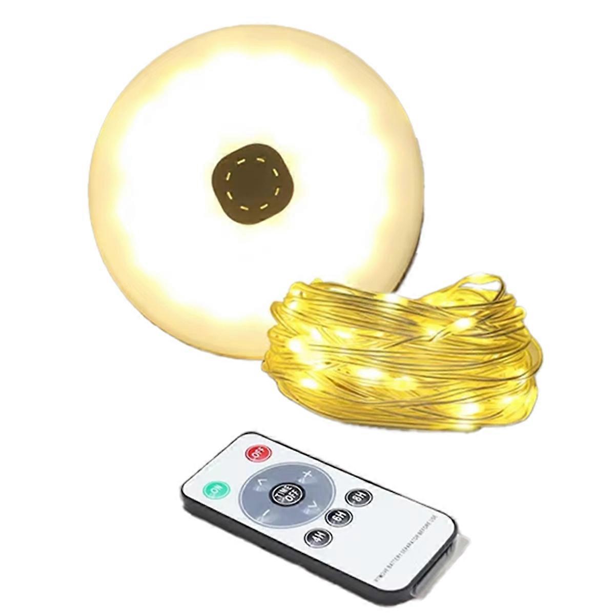 LED Rechargeable Camping Light,10 Meter Recyclable Rolling String Light Waterproof,Tent Decor Atmos