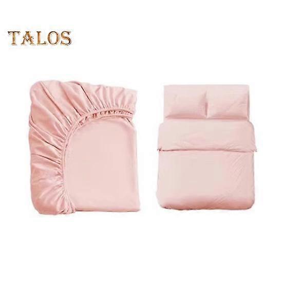 4Pcs/Set Bed Sheet Set Ultra-Elastic Stretchable Prevent Sliding Moving Disposable Sheet Quilt Cover Pillowcase Set