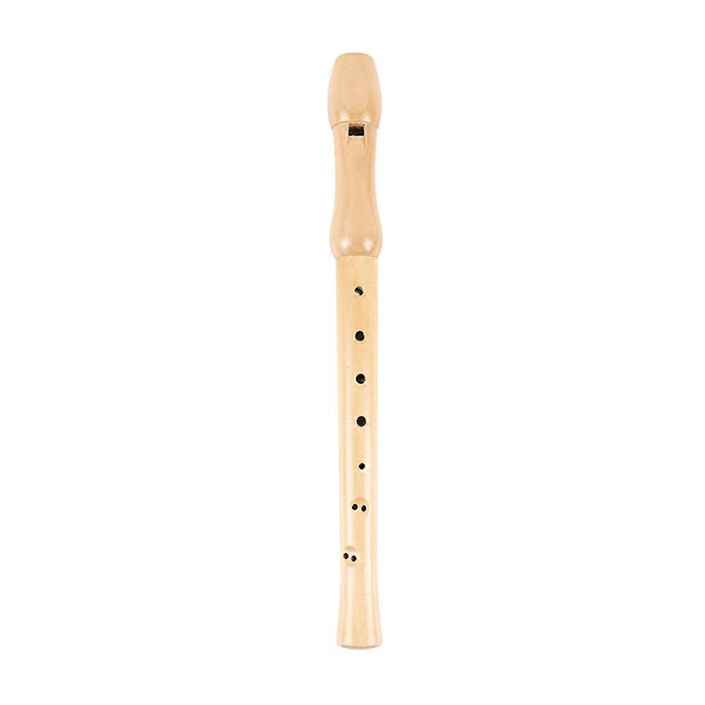8-Hole High Pitched C-Tone Flute Soprano Clarinet with Cleaning Stick Wooden for Beginners Professionals G Fingering C Key Recorder Instrument