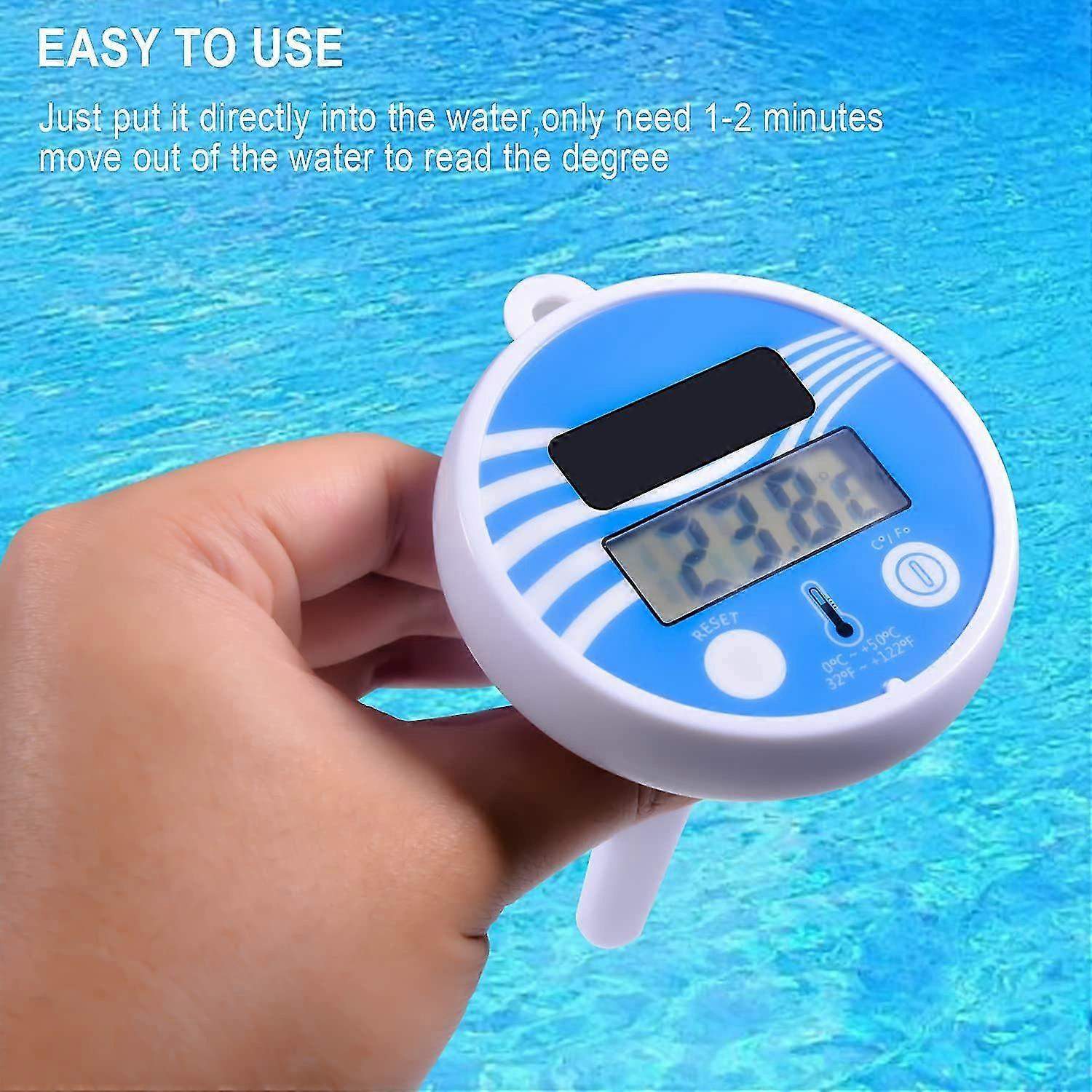 Auspicious-digital Solar Pool Thermometer Floating Pool Thermometer Electronic Solar Thermometer Pool Spa Thermometer Floating
