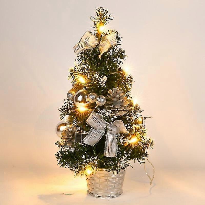 20cm Desktop Christmas Tree Led Lights Mini Table Gifts Artificial Christmas Trees Home Decorations