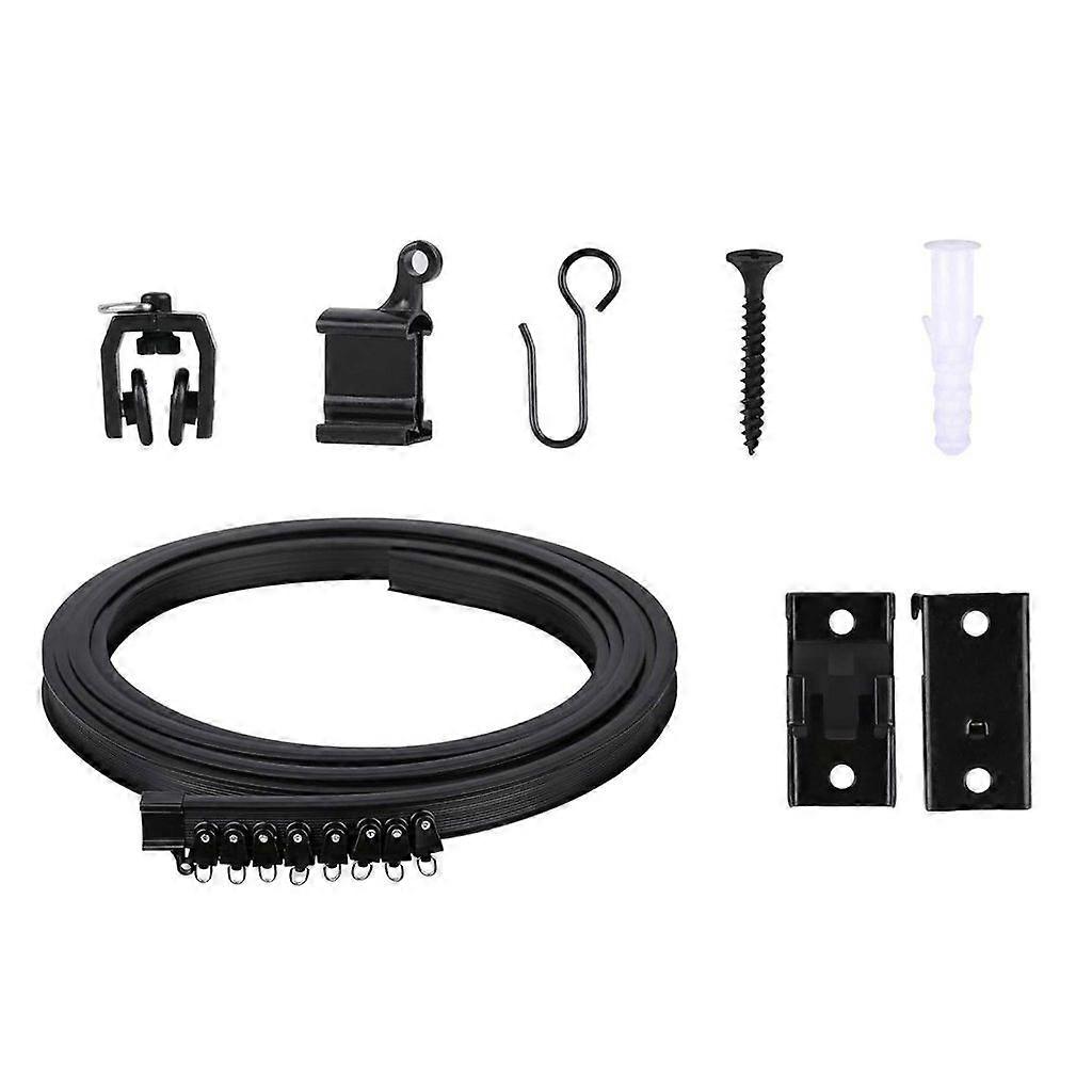 Ceiling Curtain Track Set 9.8ft Curtain Rails with Rollers Hook for Durability