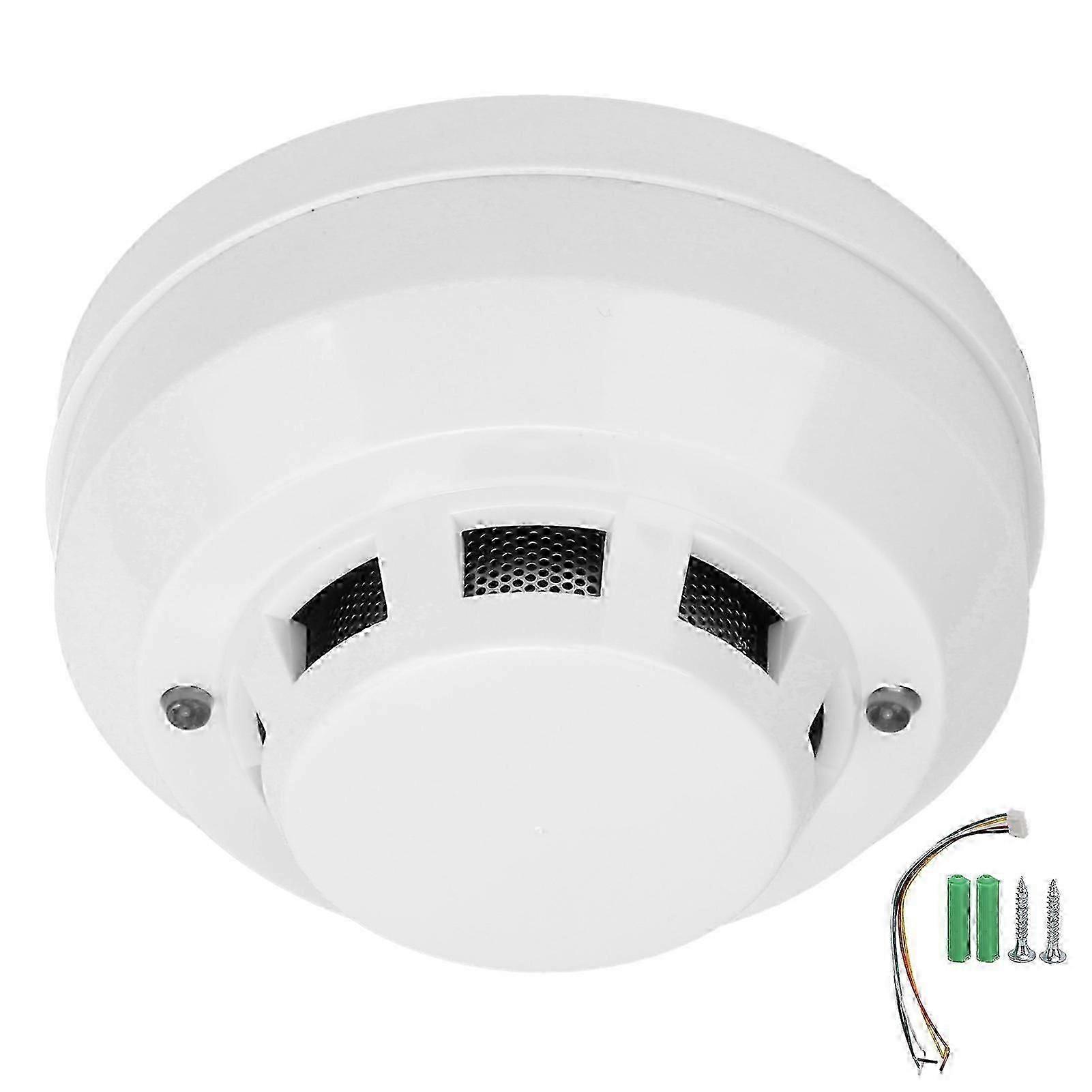Smoke Alarm High Sensitivity Security Detector Sound Light Warning Device with Red LED Indicator