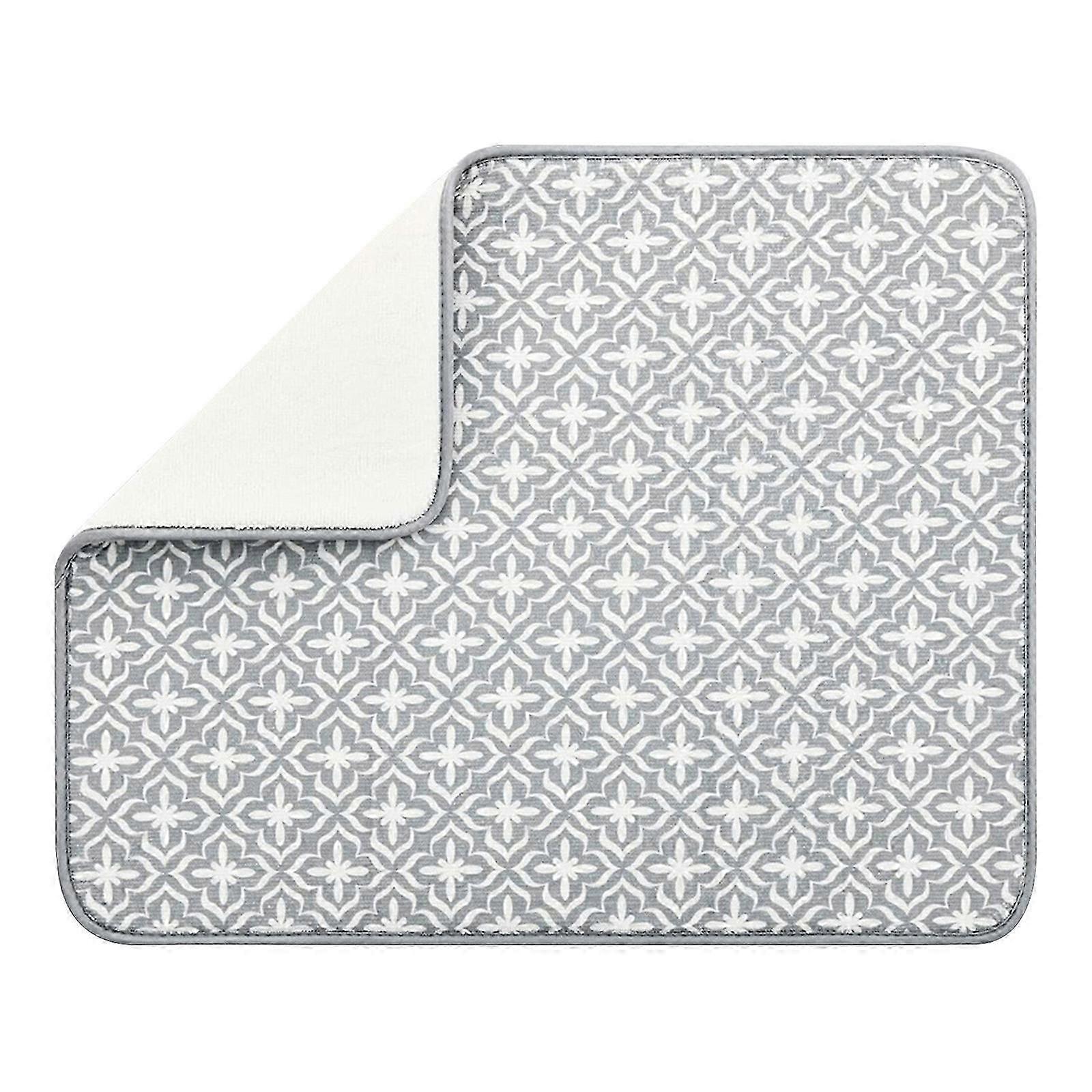 Efficient Microfiber Kitchen Drying Mat with Print  40x46cm Size