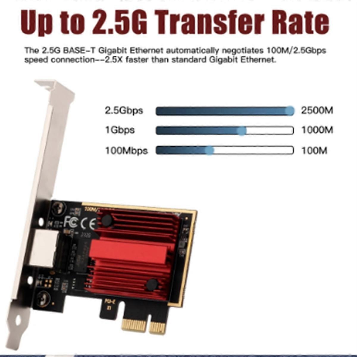2.5G PCI-E to RJ45 Gigabit Network Card RJ45 LAN Controller Adapter