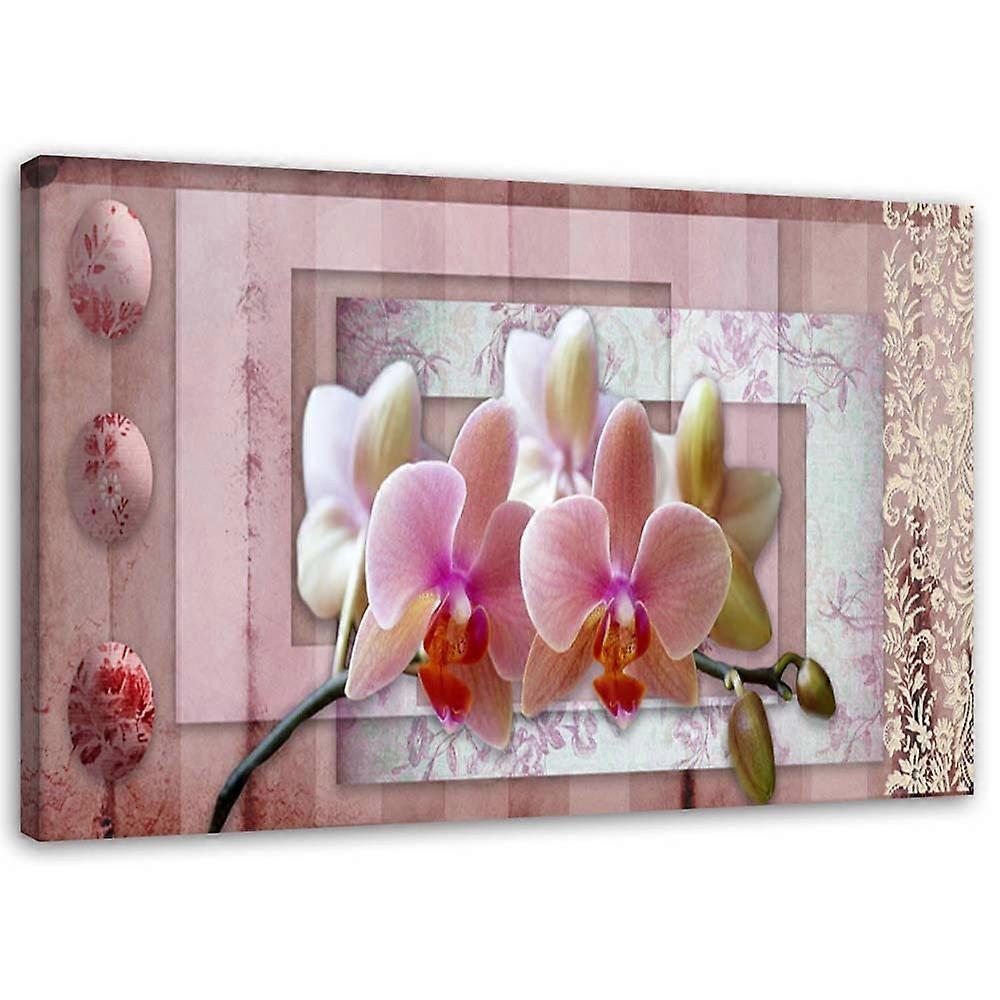 Lienzo, Orquídea vintage rosa - 60x40