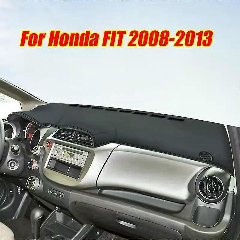 ホンダFIT2008-2013のためのブラックレザーダッシュボードカバーダッシュプロテクターパッドマット