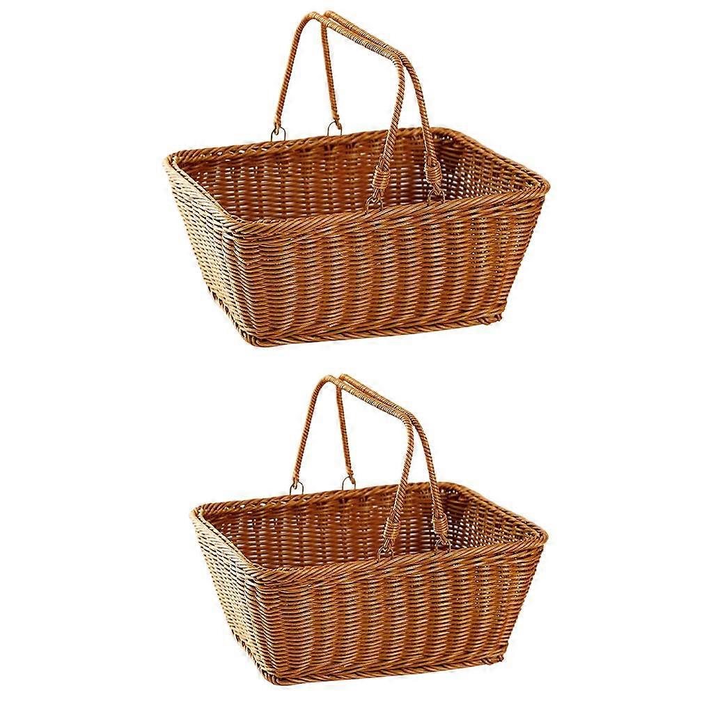 Wicker Handmade Woven Rattan Picnic Handmade Food Container