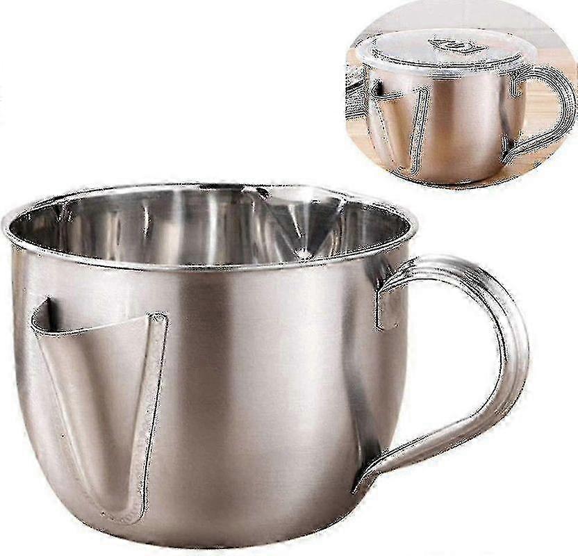 Fedtseparator til saucer, sovsskål, fedtseparatorkande i rustfrit stål, saucekande, fedtkande