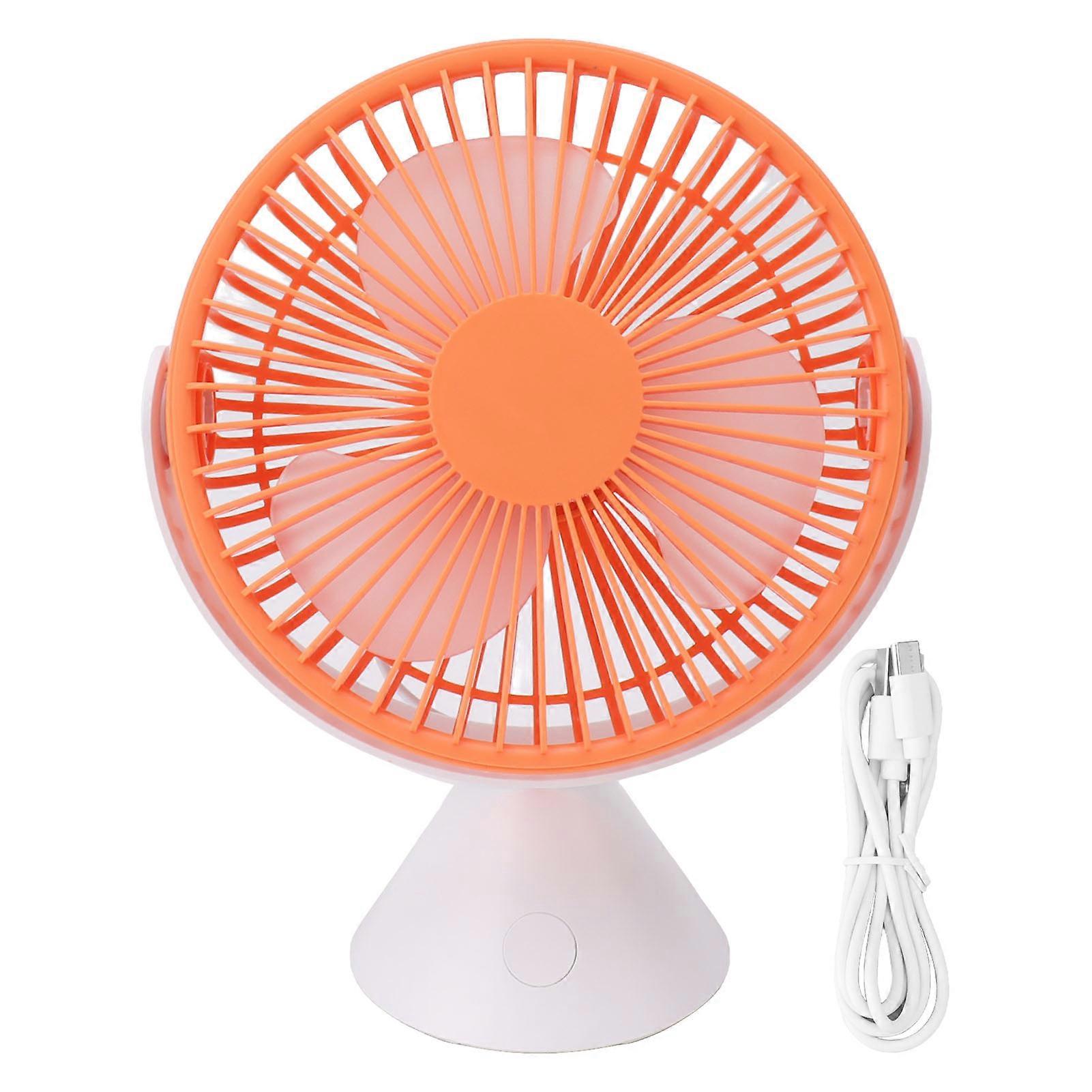 Mini Desk Fan with Hook USB Rechargeable 3 Speeds Wind Quiet 360° Rotation for Home Dorm Bedrooms Office Camping