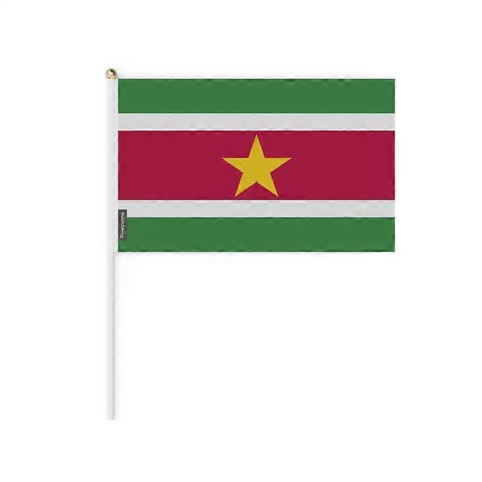 Flag - Suriname - 20 x 30 cm - Durable polyester - Lightweight - Double-sided print