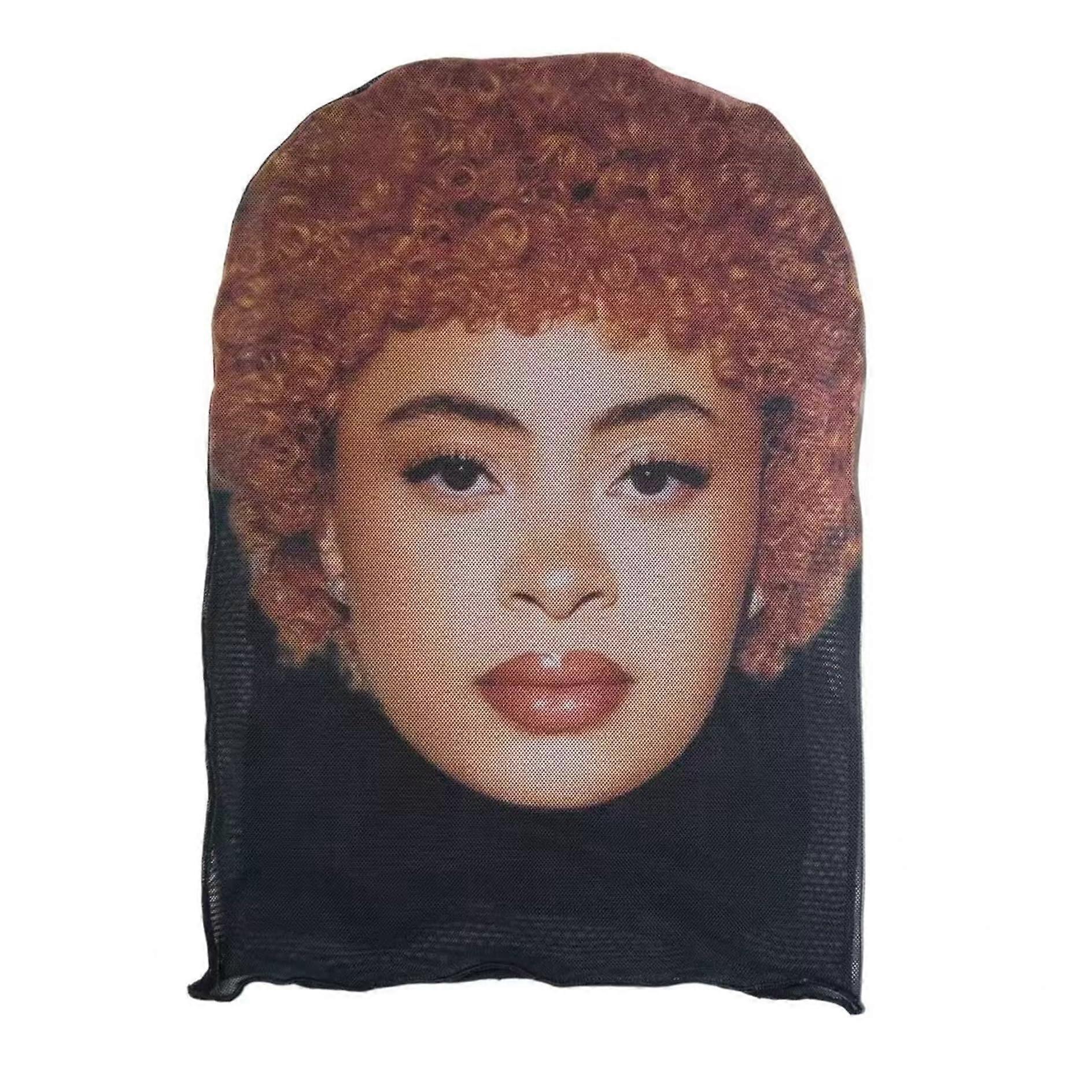 Kanye Face Mask Mesh Balaclava, Full Coverage Shiesty Headgear for Cosplay, Realistic Costumes, Black Color Mesh Design