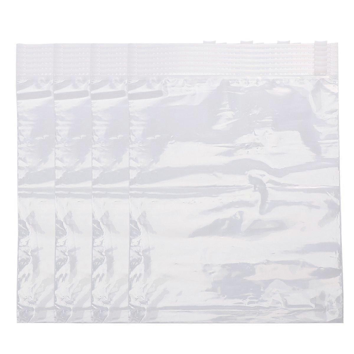 20pcs in 1 Set Transparent Plastic Packaging Bag Storage Pouch with Convenient Zipper for Clothing Underwer Socks Organize