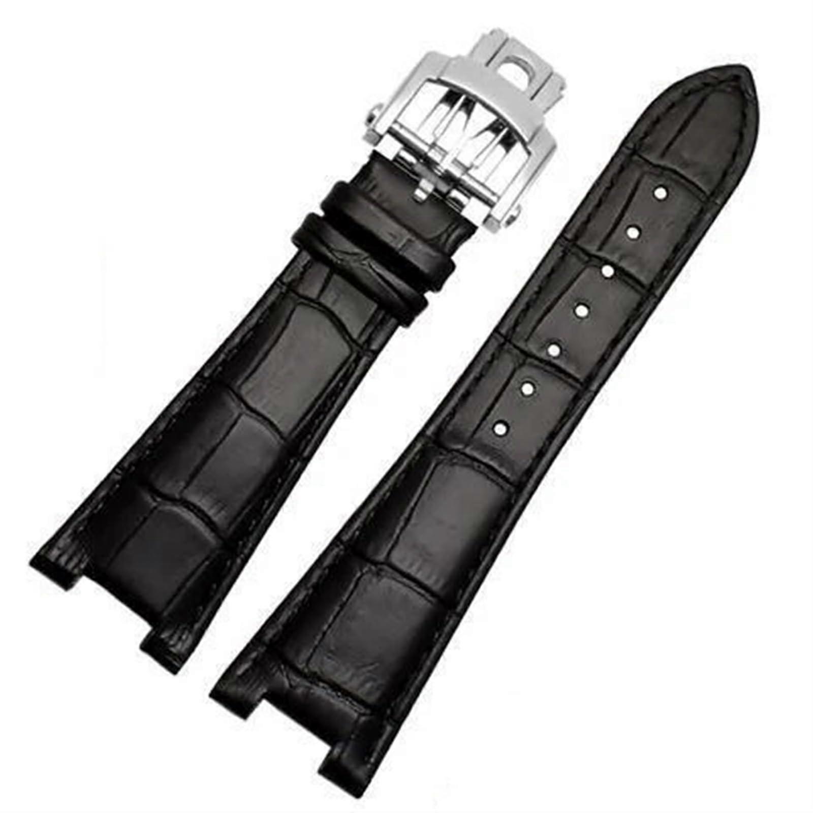 Skórzany pasek do zegarka pasujący do Patek Philippe 5711 5712G Brązowe Nautilus Czarne Niebieskie Miękkie Paski do zegarków ze skóry bydlęcej 25mmX13mm