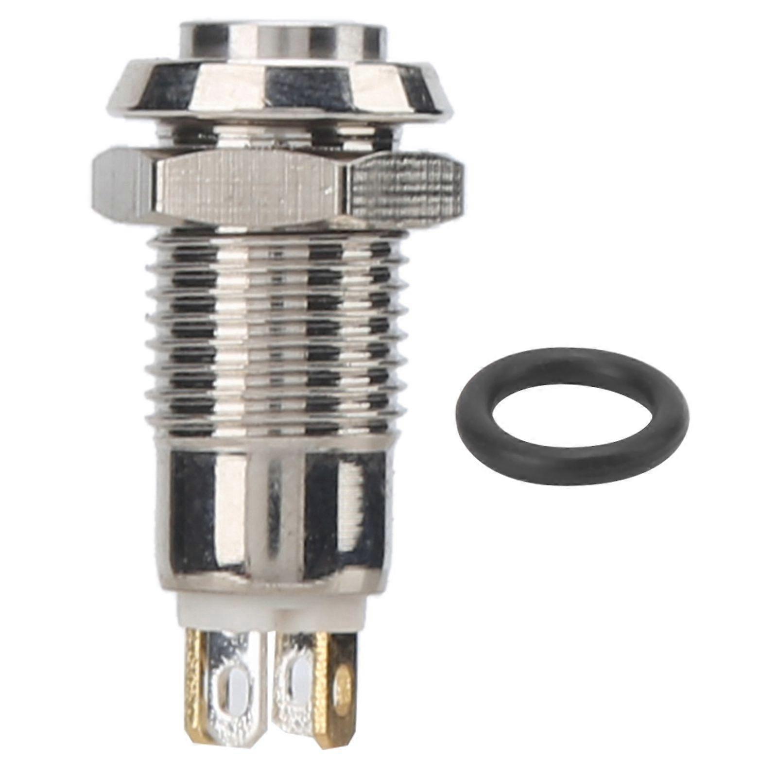 High quality 8mm metal push button switch high head with light self-locking