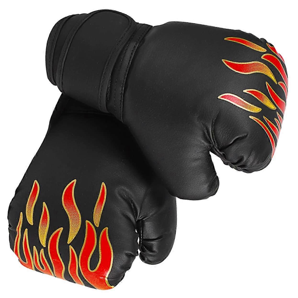 Kickbox Gloves for Kids PU Sparring Gloves with Breathable Training Gear for Competitions, Size Adjustable, Durable Design