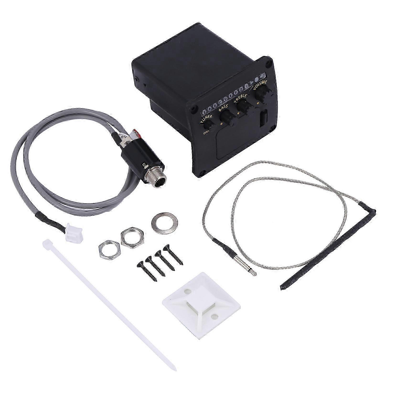 2-bands pickup Eq Aeq-2T equalizer akustisk gitarr bricka skruvar set för gitarr