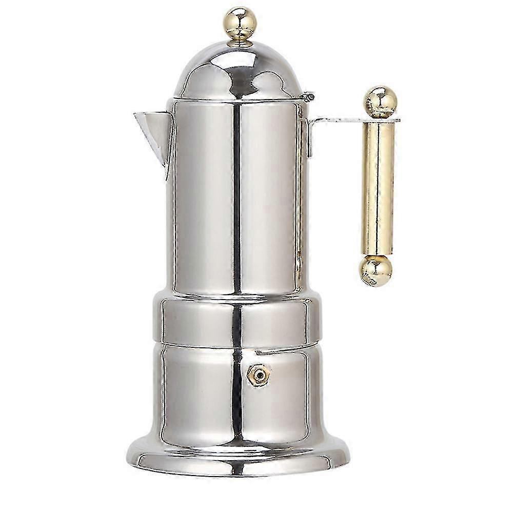 Thickened Italian Espresso Maker For 4 Servings Cup,stainless Steel Mocha Coffee Maker Pot For Stov