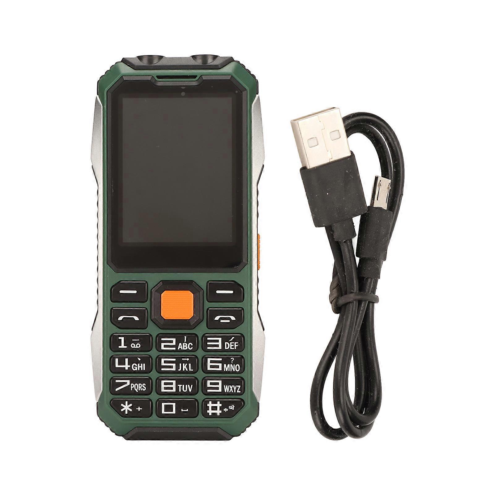 2G Senior Mobile Phone, Dual SIM, Big Buttons, 2.4" HD Display, 6800mAh Long Battery Life, Unlocked, Green