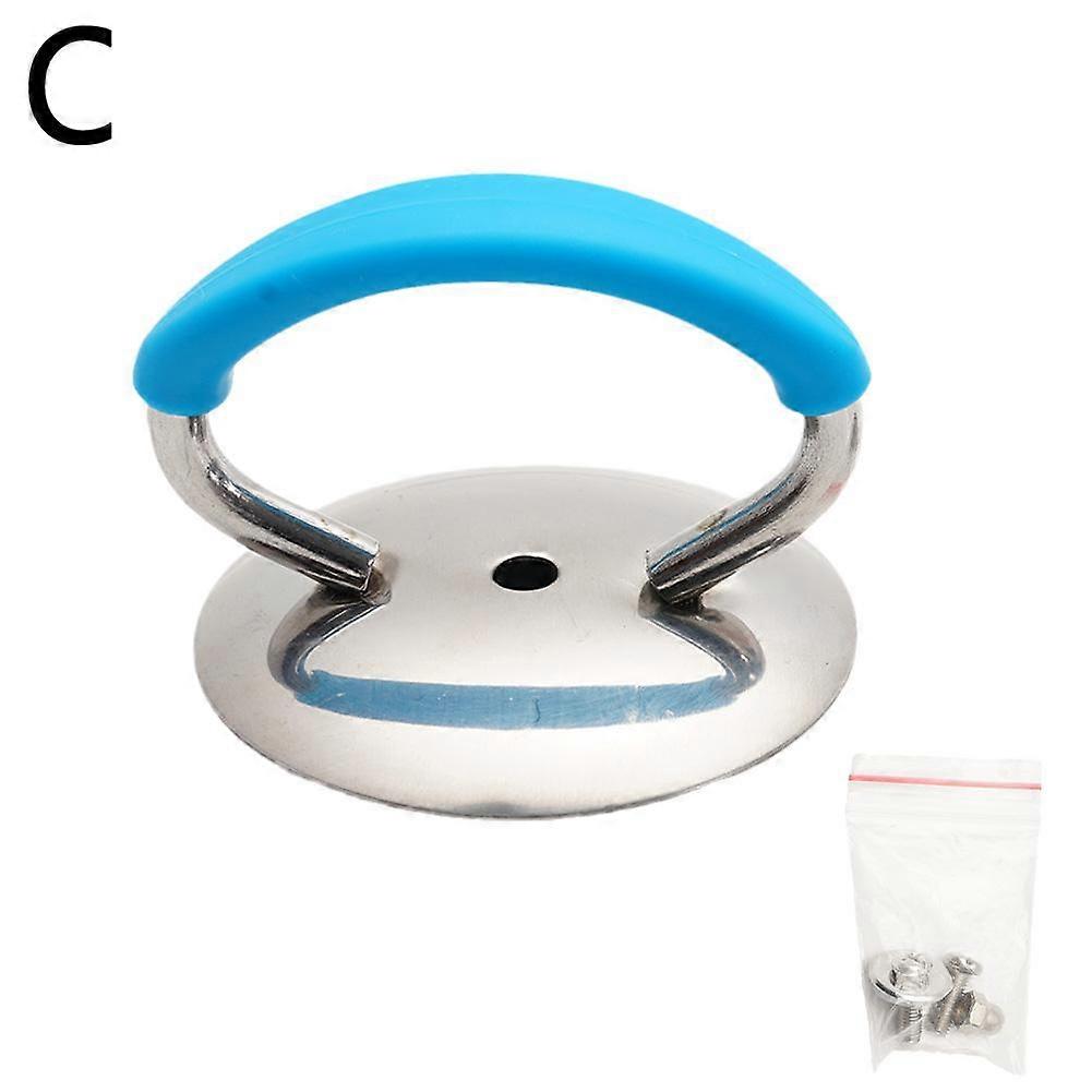 Blue (C) $ Stainless steel pot lid handle silicone universal lid cap pot lid handle frying pan pot lid top bead kitchenware accessories