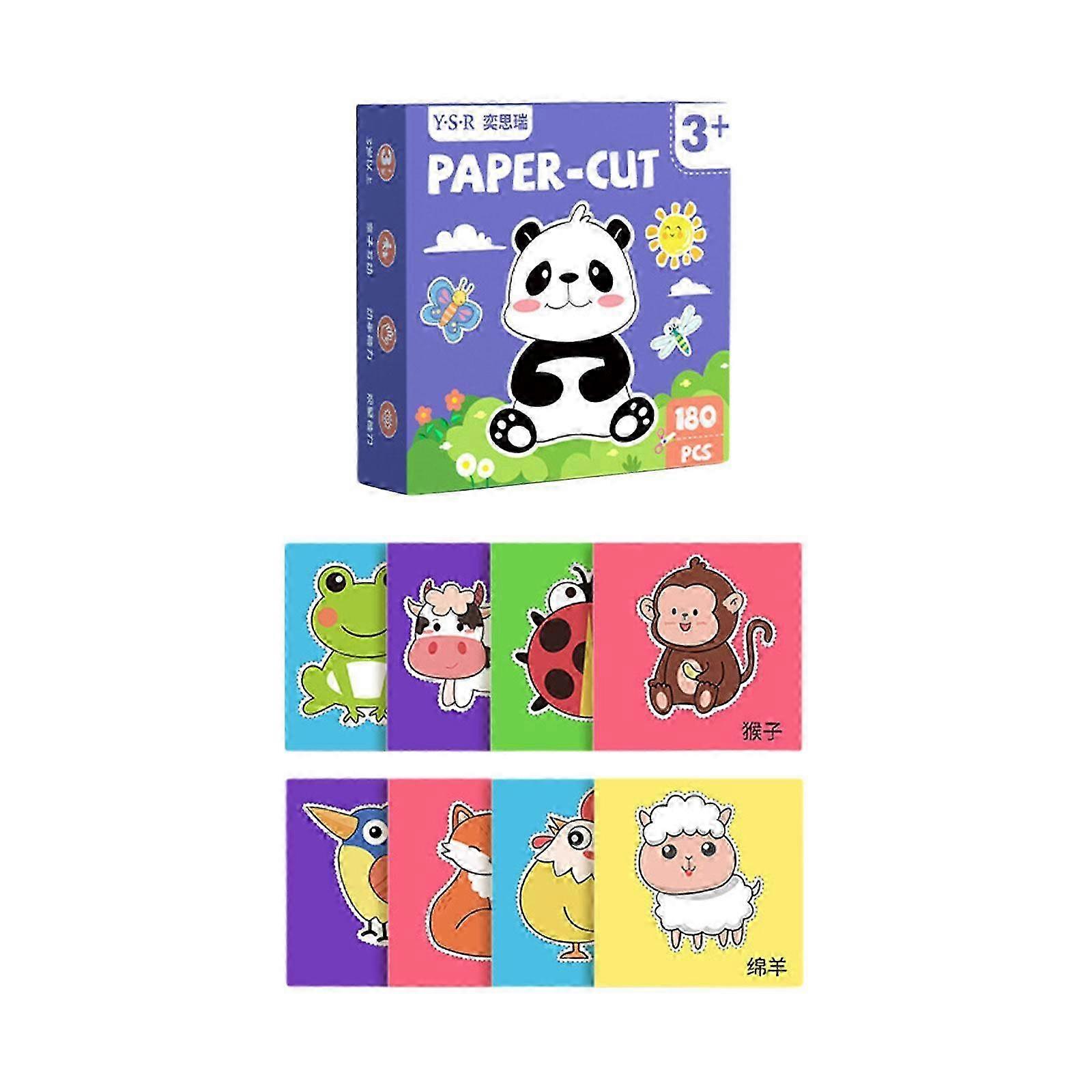 Craft Skills Scissors and Paper Cutting Art Set for Beginners - DIY Learning Toys for Holidays