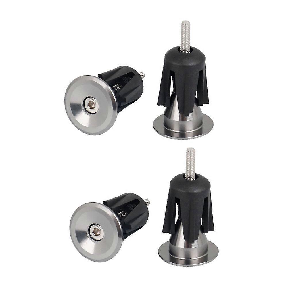 Lightweight Aluminum Alloy Handlebar End Plugs Grips Caps Durable Replacement for Mountain Bikes Silver