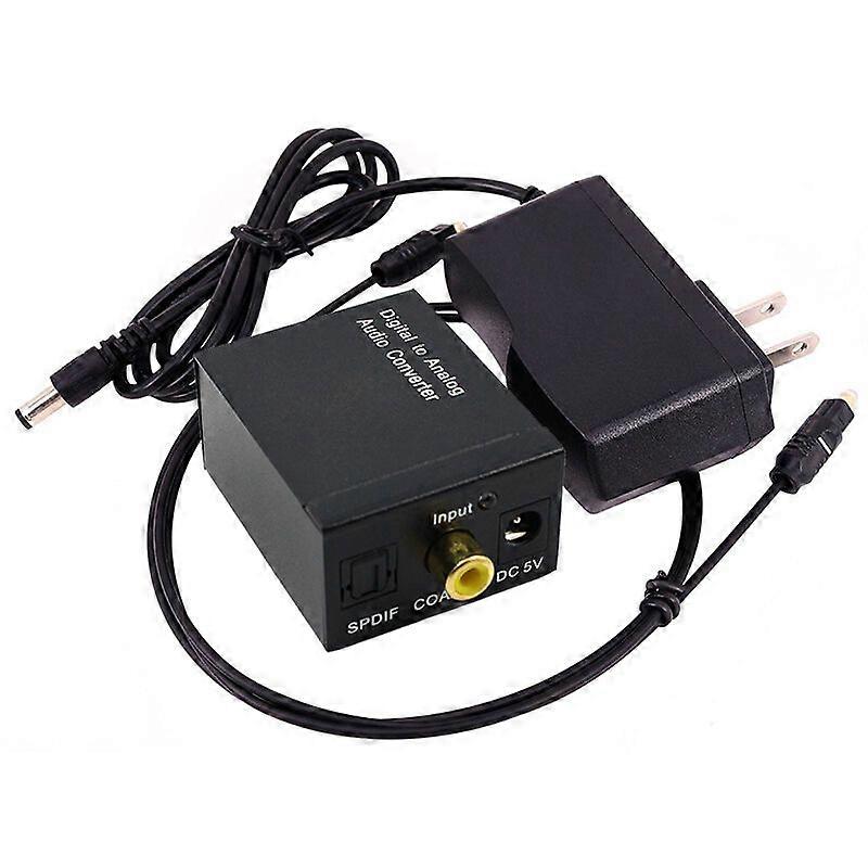 Convertitore audio da digitale ad analogico Adattatore per amplificatore da convertitore audio coassiale ottico digitale Toslink ad analogico RCA L/R