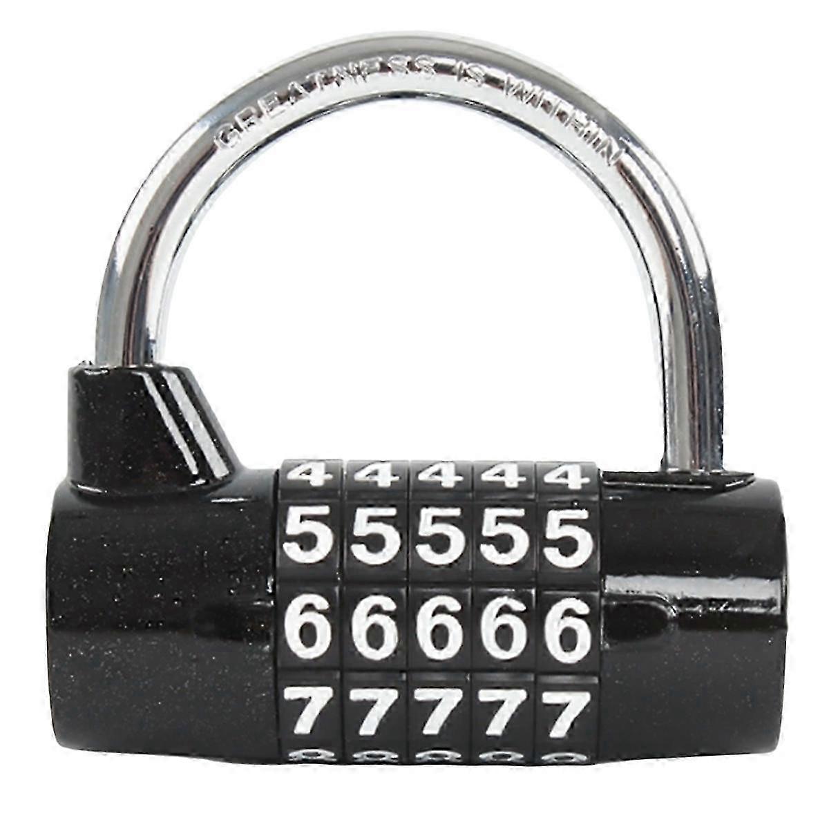 5 Digit Number Combination Travel Password Lock Padlock Zinc Alloy Coded