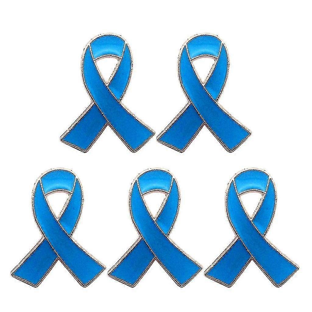 5リボンブローチピン-エナメルデザイン、合金-ブルー