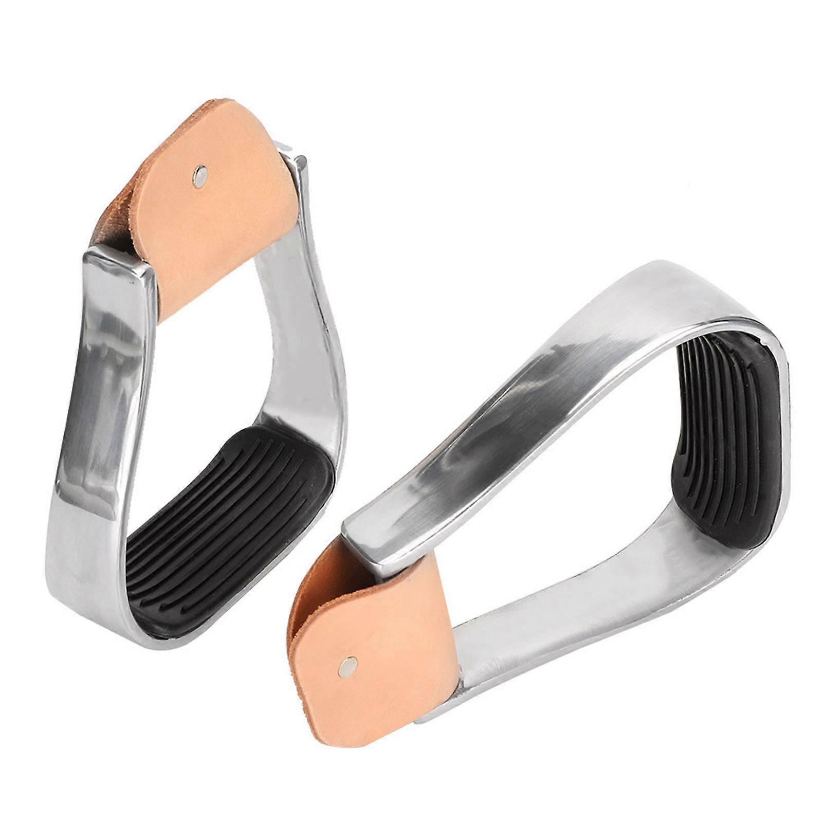 Aluminum Horse Riding Stirrups Cushioned Comfort Western Saddle Tack Overshoe Lightweight Durable Western Riding Accessories