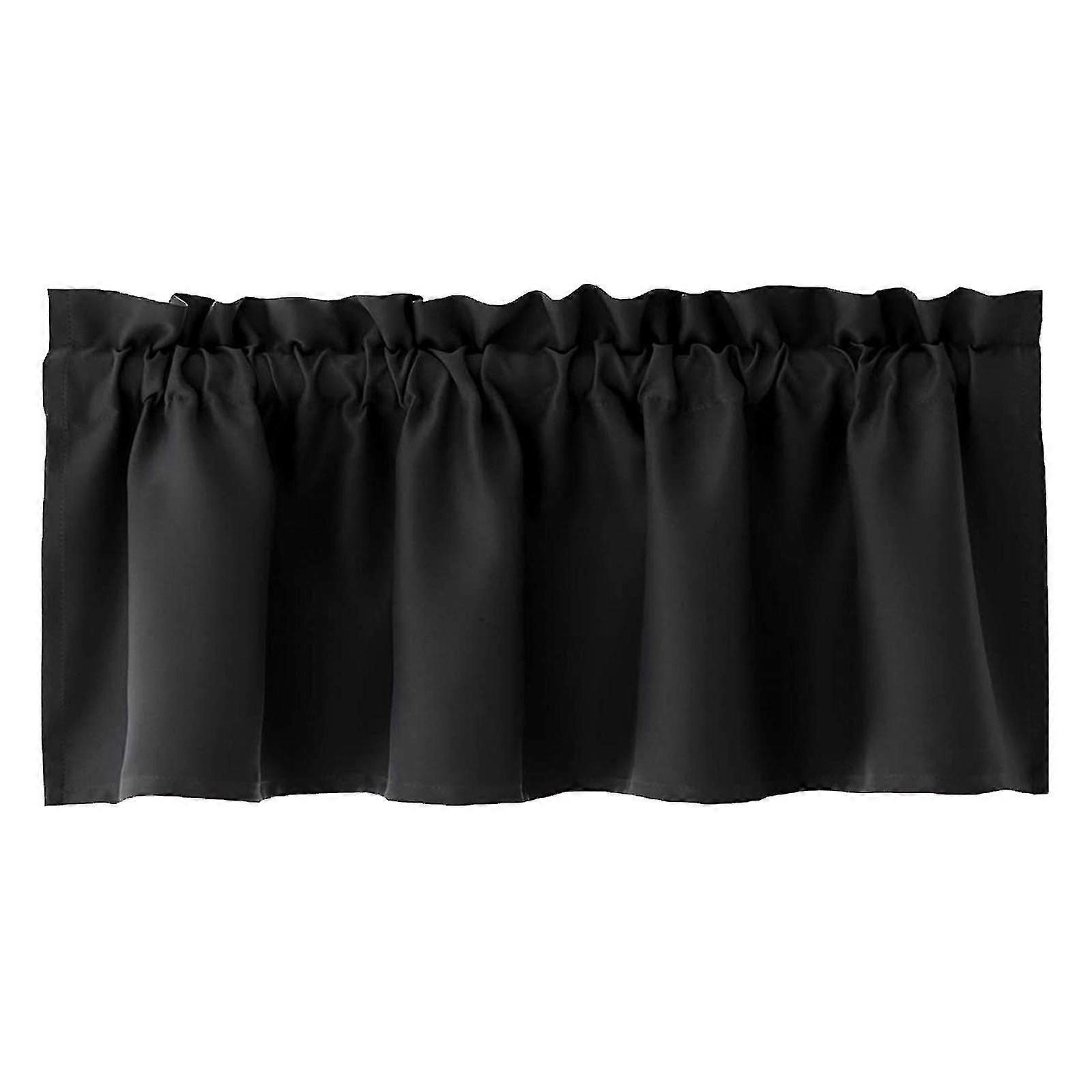 Cortina de Valência Blackout para Janelas de Cozinha, Sala de Estar e Jantar, 57x18 Polegadas