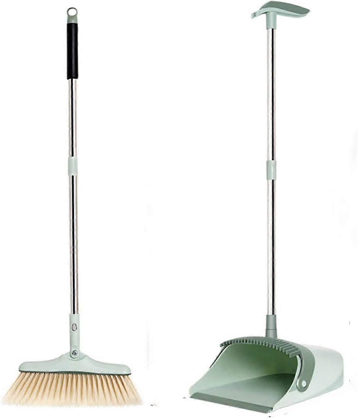 Broom and Dustpan Set Foldable for Floor Cleaning Kitchen Cleaning Tools One Color