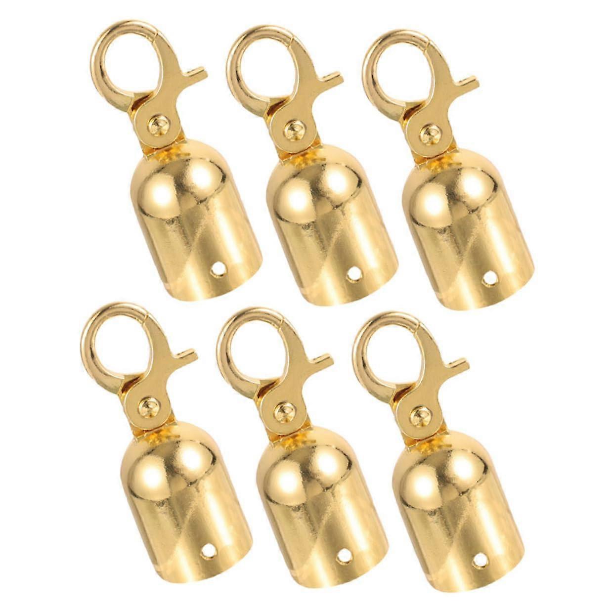 6 pieces cord end caps metal cable stoppers for railings and ropes decorative hooks elegant for receptions and welcome parties
