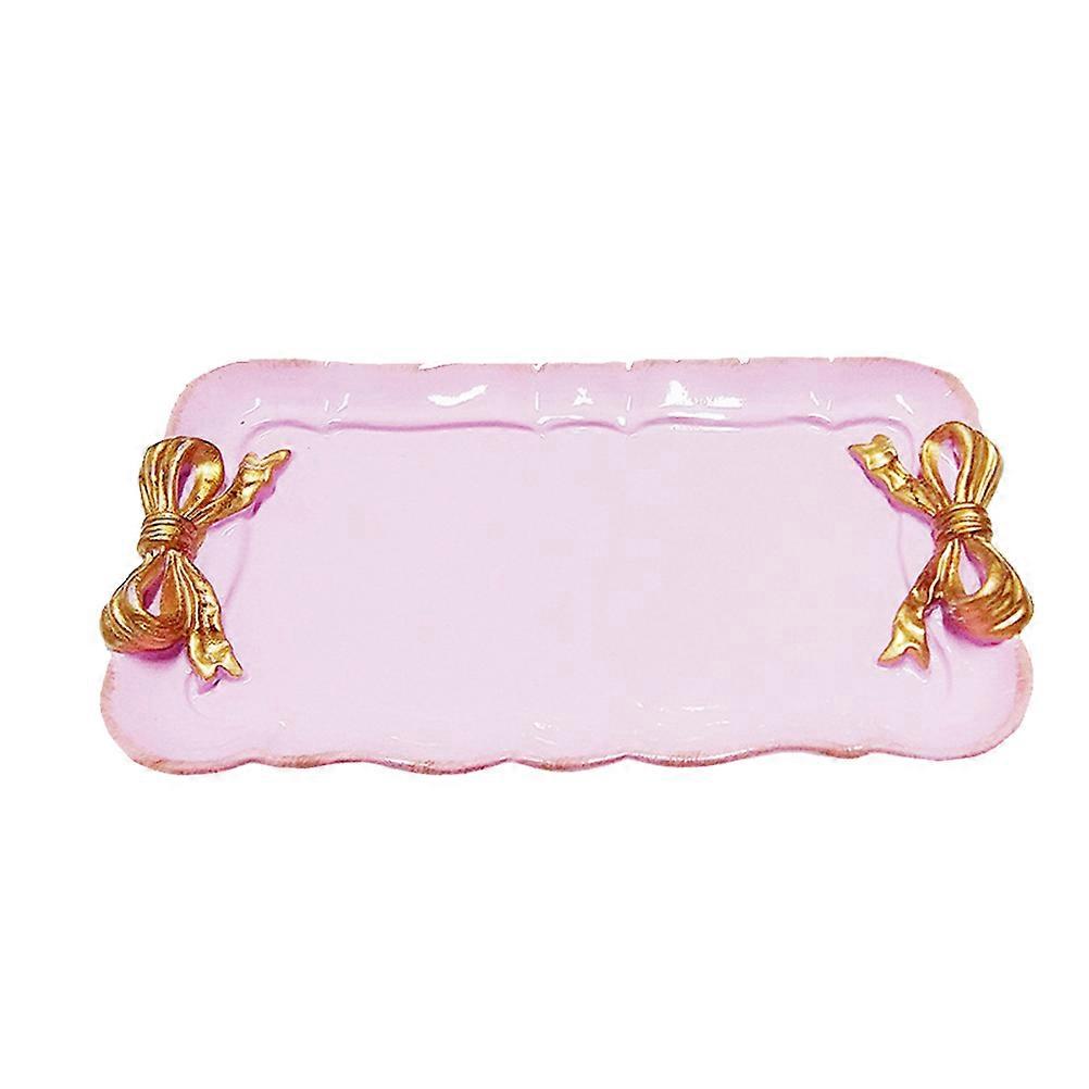 Decorative resin dish, multi-purpose for storage or dessert presentation, refined design