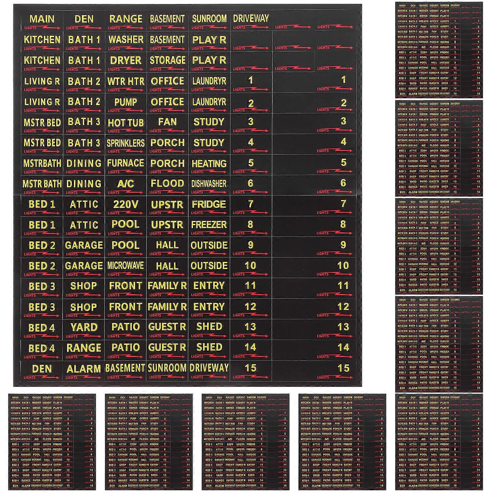 Electrical Organizer Labels for Neat Breaker Panels, Dependable Application Process