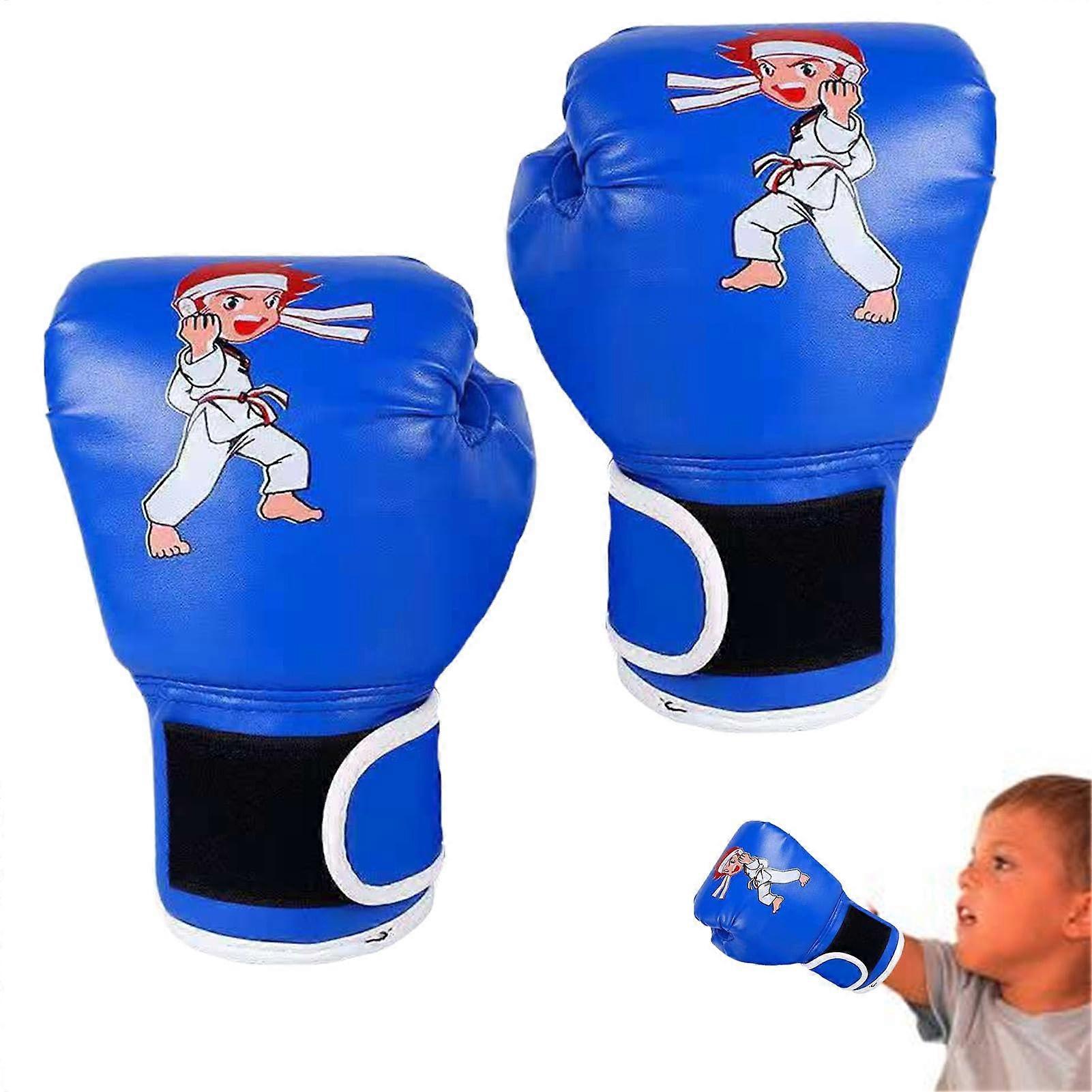 Kids Boxing Gloves, Comfortable Punching Mitts for Ages 313, Training Gloves Blue