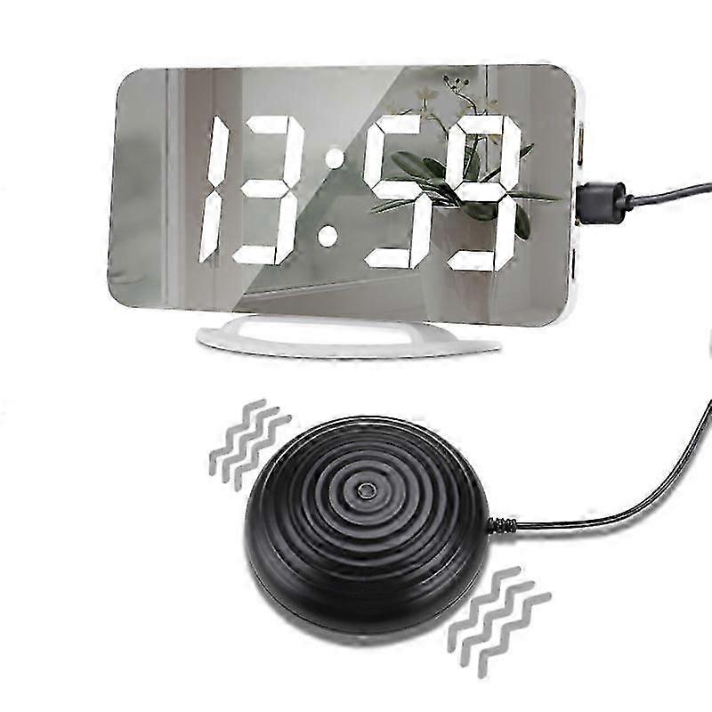 Titreşimli Çalar Saat, Uyuyan İçin Ekstra Yüksek Sesli Alarm, Çift Alarmlı Yaşlılar İçin Ekstra Geniş Ekran