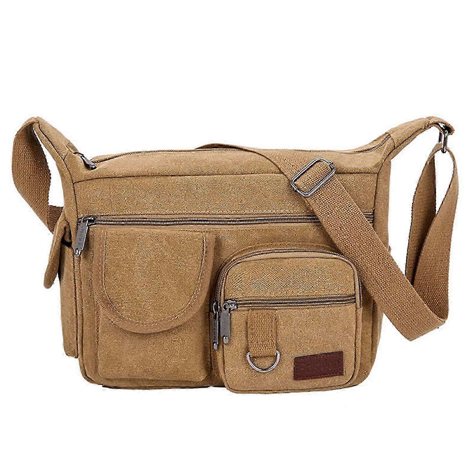 Canvas Tool Bag Large Capacity Multi-Pocket Portable for Electrician Maintenance Worker