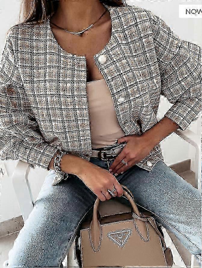 חדש סתיו וחורף ז'קט קצר עם שרוולים ארוכים בגדי נשים SZBS