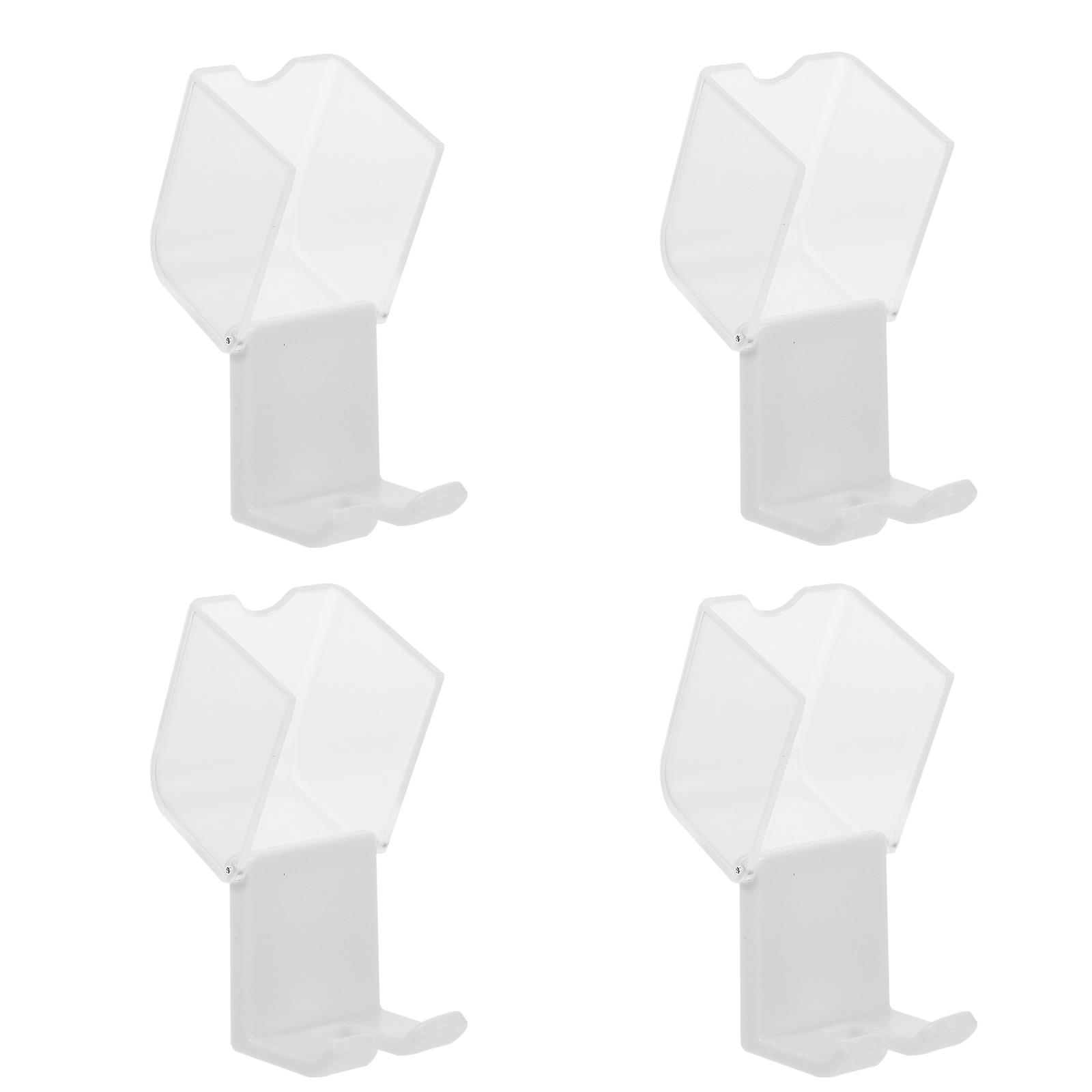 Plastic Toothbrush Holder Self-Adhesive Space-Saving Bathroom Use 4Pcs