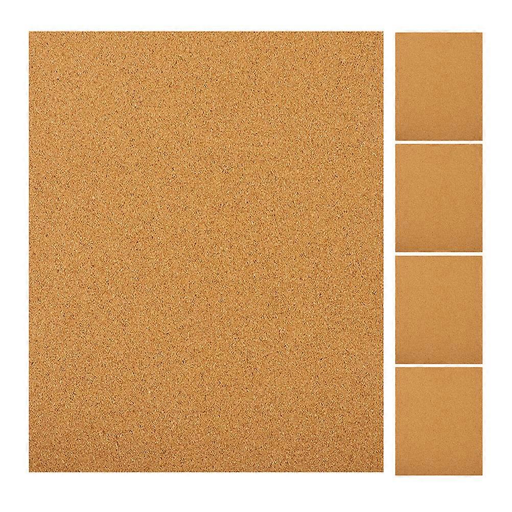 5pcs Self Adhesive Cork Sheets for Wall Decor, Coasters & Noise Reduction – Multi Functional Decorative Tiles for Home and School Use